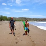 Going to surf with John and Tyson