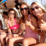 Surfer girl boat trip in Nicaragua.