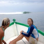 Surfing in Aserradores, Nicaragua.