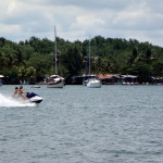 Aloe and Casey on the jet ski.