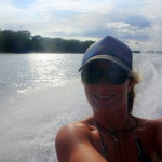 Aloe on the jet ski.