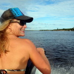 Aloe on the jet ski.