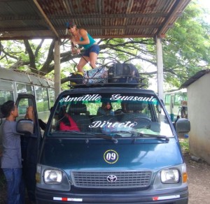 Traveling by bus through Nicaragua and Honduras.