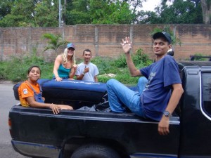 Hitch hiking in El Salvador.