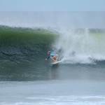 Aloe Driscoll surfing in El Salvador.
