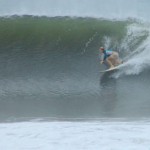Aloe Driscoll surfing in El Salvador.