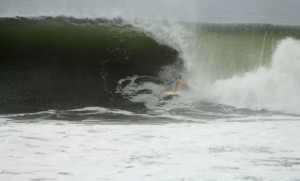 Aloe Driscoll surfing in El Salvador.