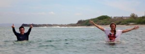Surfing in Miramar, Nicaragua.