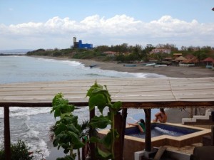 Surfing in Miramar, Nicaragua.